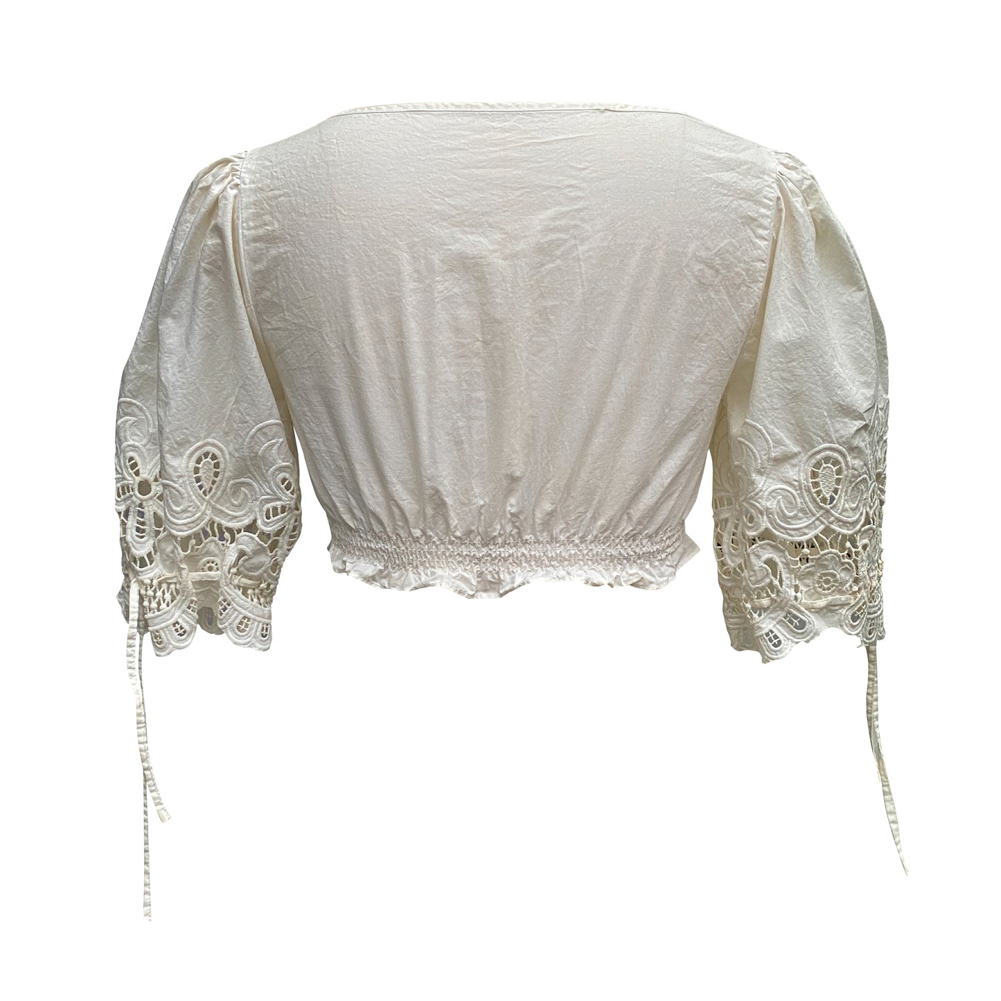 Cold-dyed square-necked cropped top