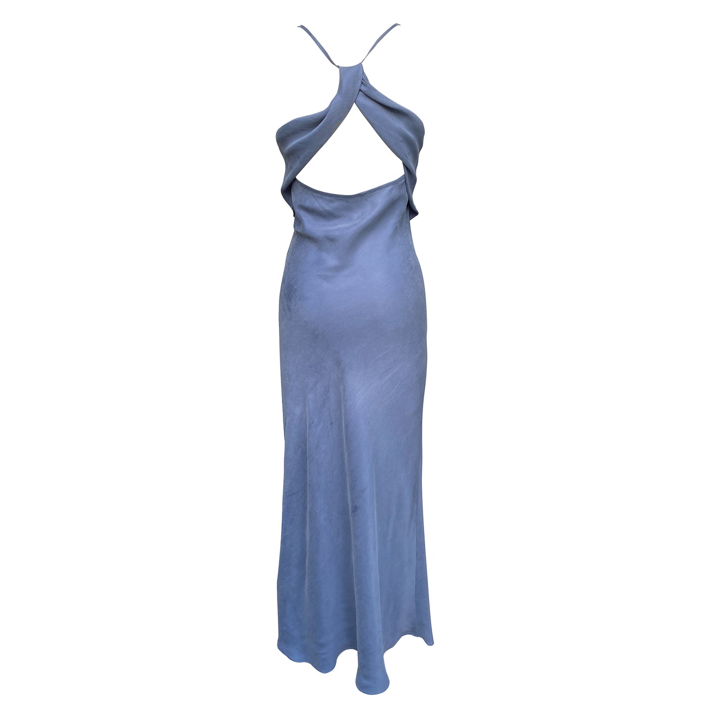 Dress gown with bias cut