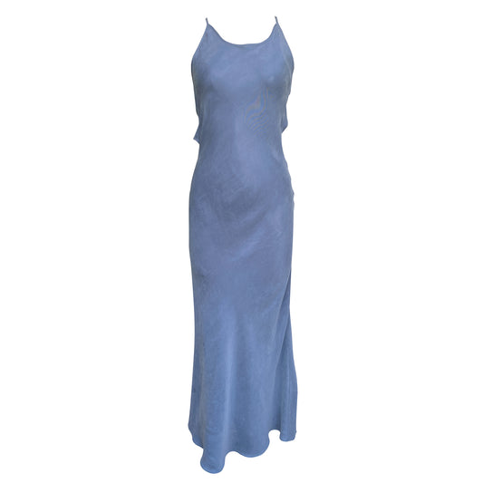 Dress gown with bias cut