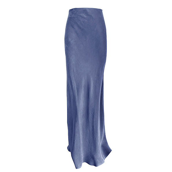 Bias-cut fishtail midi skirt