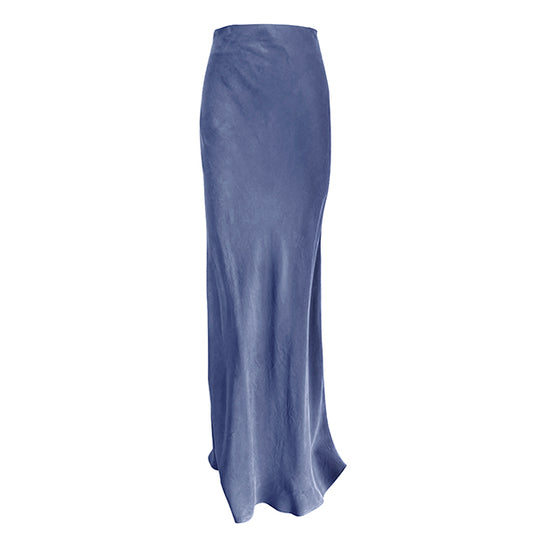 Bias-cut fishtail midi skirt