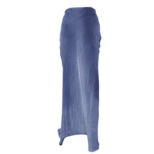 Bias-cut fishtail midi skirt