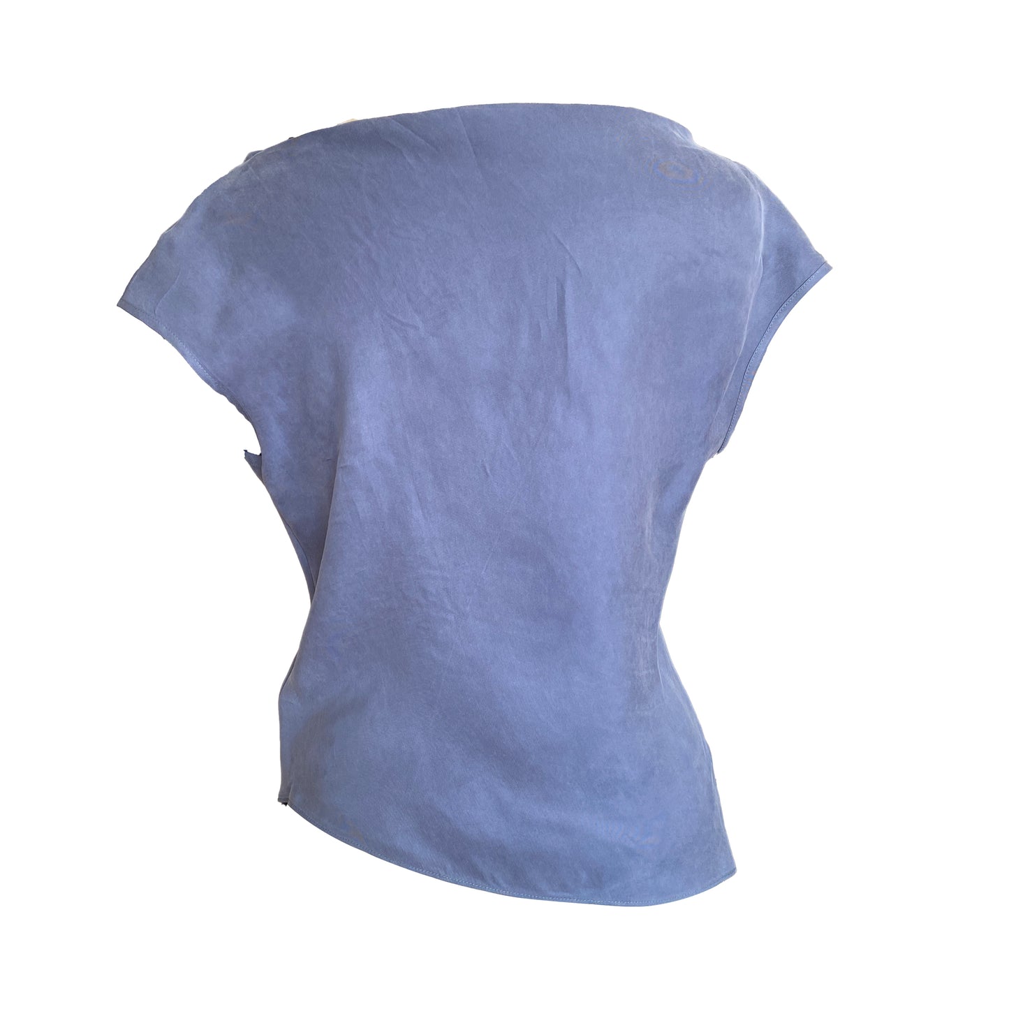Swinging cowl-neck sleeveless vest
